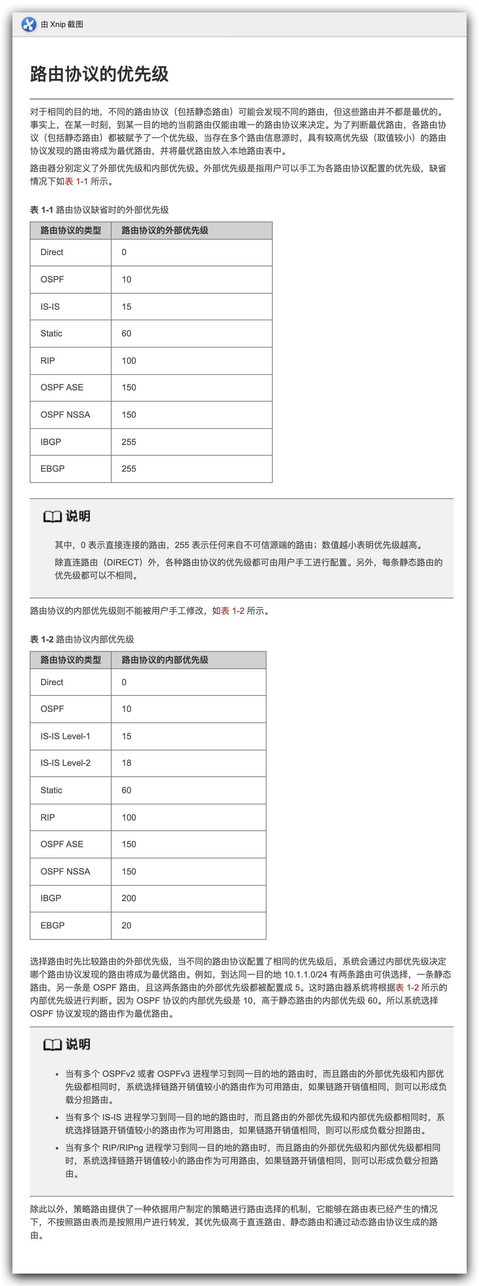 huawei 路由协议的优先级